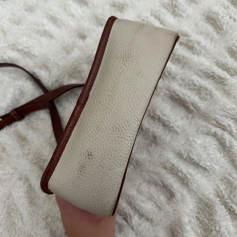 Vintage Coach USA 90s Sheridan Glenwood Cream Tan Shoulder Crossbody Bag